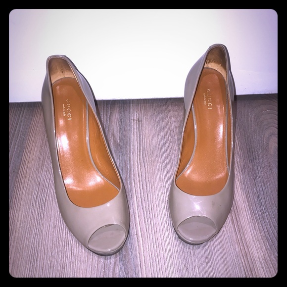 Gucci Shoes - Gucci Gray Platform Heels